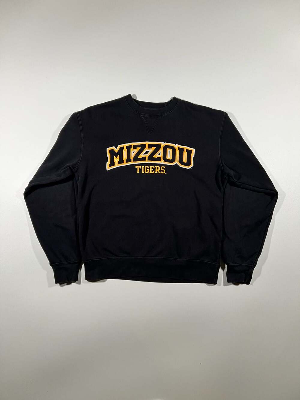 Mizzou Tigers Black Embroidered Crewneck Sweatshirt